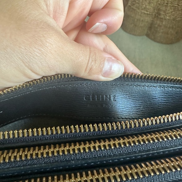 [SOLD] CELINE Trio leather crossbody bag black - Picture 8 of 9